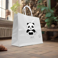 Sacs cadeaux de luxe en papier kraft Labubu de bonne qualité avec poignées en corde torsadée, taille et couleur personnalisables, matériaux recyclés pour bougies