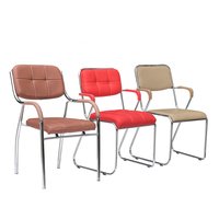 Chaise en maille pour bureau, sans roulettes, base fixe, chaise de conférence, salle de réunion, chaise de visiteur, chaise de bureau sans accoudoirs