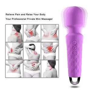 20 Frequenz 8 Geschwindigkeiten Eigenmarke Silikon Magie Erwachsenen Sexspielzeug AV-Stab G-Punkt-Dildo-Massagegerät Produkt Vibrator für Damen Weiblich