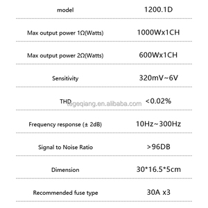Amplificateur de <span class=keywords><strong>voiture</strong></span> monobloc de classe D 1000W Bermans avec radiateur, égaliseur crossover haute puissance, garantie 1 an, OEM ODM - Product Image 3