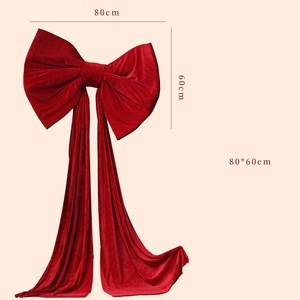 Bán Buôn Khổng Lồ Ngoài Trời Các Sự Kiện Đám Cưới Nhung Backdrop Giáng Sinh Màu Đỏ Khổng Lồ <span class=keywords><strong>Bow</strong></span> Cho Trung Tâm Mua Sắm Trang Trí - Product Image 5