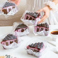 Boîte d'emballage transparente en PET jetable personnalisable pour tiramisu et dessert basque, boîte à gâteau en tranches, boîte à lunch