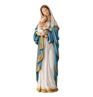 Résine personnalisée Religieux Doré Madonna & Child Statue Figurine Décorative Artisanat Religieux Série pour La Maison Ornements
