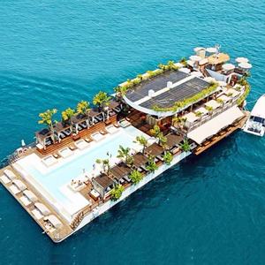 Maison flottante sur mer personnalisable, <span class=keywords><strong>hôtel</strong></span> <span class=keywords><strong>de</strong></span> luxe flottant, villa flottante haut <span class=keywords><strong>de</strong></span> gamme, plateforme - Product Image 5