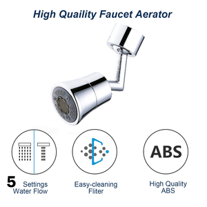 1080 °   Aérateur de <span class=keywords><strong>lavabo</strong></span> rotatif en laiton - Accessoire de robinet pour cuisine/salle de bain - Product Image 5
