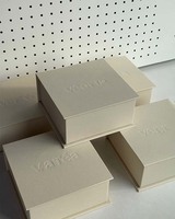 Boîtes à bijoux en papier personnalisées, éco-responsables, nouveau design, forme de livre, rose, pour boucles d'oreilles et colliers, avec logo estampé, pour bijoux