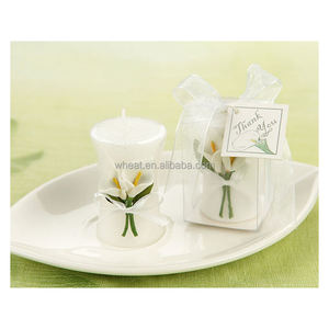 Bella festa di nozze decorazione per le vacanze Souvenir personalizzare Logo Calla giglio eleganza <span class=keywords><strong>vaso</strong></span> a forma di candela - Product Image 1
