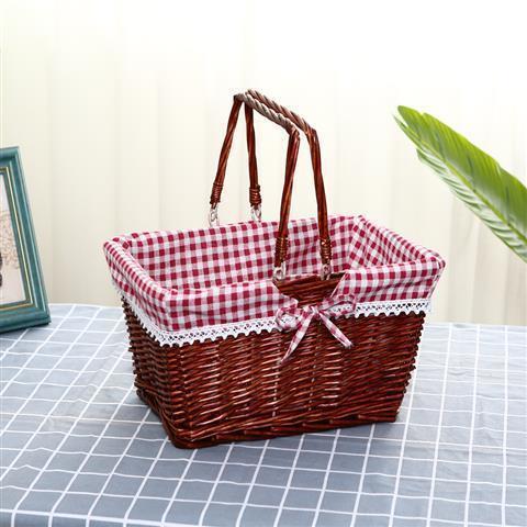 Square brown checkered cloth
