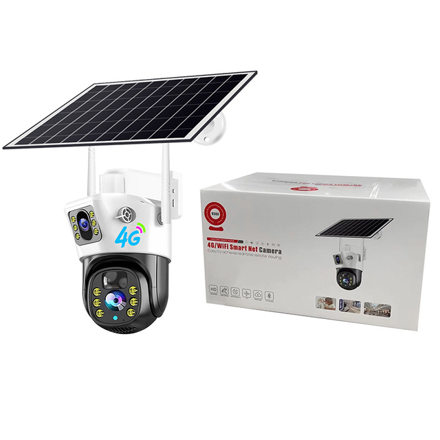 Outdoor Solar 4K PTZ Smart CCTV Camera with 20M Night Vision WiFi/4G Waterproof & 12000mAh Battery