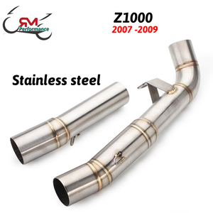 Tubo de Escape Slip-on para Motocicleta <span class=keywords><strong>Kawasaki</strong></span> Z1000 2007 2008 <span class=keywords><strong>2009</strong></span> Z1000 Z <span class=keywords><strong>1000</strong></span> 07 08 09, Silenciador de Escape, Tubo de Enlace Medio - Product Image 4