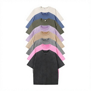 T-shirt vintage délavé à l'acide, coupe oversize, 230g, 100% coton jersey, col rond, manches courtes, personnalisable avec logo, pour homme - Product Image 3