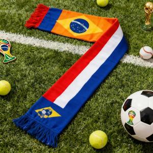 Écharpe de supporter de football personnalisée avec logo imprimé double face, vente en gros pour la Coupe du Monde 2026, publicité et événements de célébration des supporters - Product Image 4