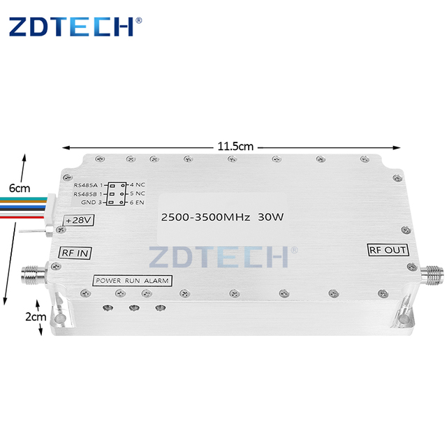 Wireless & Rf Modules 30W 2500-3500MHz Wideband Module 5G with Reverse Polarity Protection Power Amplifier Module