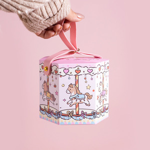 Simpatico Pony Rotante a Cartone Animato, Regalo di Compleanno per Bambini, Scatola Regalo <span class=keywords><strong>Sorpresa</strong></span> Portatile - Product Image 1