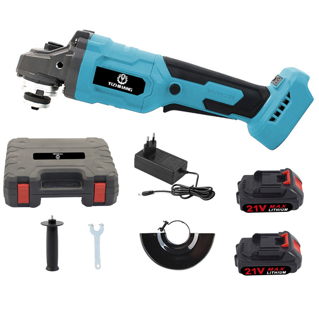 Power Action Cordless Brushless Angle Grinder for Cutting Grinding Polishing With 115mm Disc Side Handle