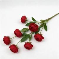 Buket Bunga Peony Buatan 6/7 Tangkai yang Elegan untuk Pernikahan, Hotel, Dekorasi Rumah, dan Fotografi