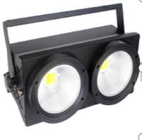 MOWL Lumière de scène COB LED DMX 2-en-1 à 2 yeux 200W Blanc Chaud pour public et éclairage de surface