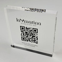 Blocs en acrylique pour codes QR personnalisés, plaque en acrylique transparente pour codes QR, bloc en acrylique pour codes QR, bloc en acrylique pour menus QR, bloc en acrylique pour affichage de codes QR