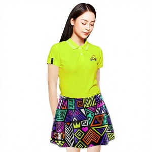 Jupe de sport personnalisée pour femme, tennis et golf, en tricot Spandex/Coton, imperméable, sans couture, séchage rapide, coupe décontractée, motif drapeau sur le devant, faible MOQ - Product Image 1