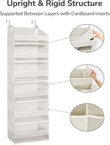 50lbs Weight Capacity Door Hanging Over the Door Organizer with 6 <b>Large</b> Pockets 12 Side Pockets - Product Image 4