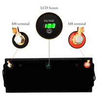Batterie solaire LiFePO4 pour chariot de golf et AGV, 12,8 V 150 Ah, rechargeable, cycle profond, avec plus de 2500 cycles