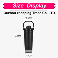 Botol minum tumbler es stainless steel 304 ukuran besar 500ml ZP RTS, portabel, mudah dibawa, untuk luar ruangan