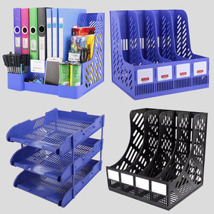 Plastic File <b>Holder</b> Desktop Organizer 4 Layers <b>Document</b> Trays Stationery Storage Frame Office Supplies - Product Image 1