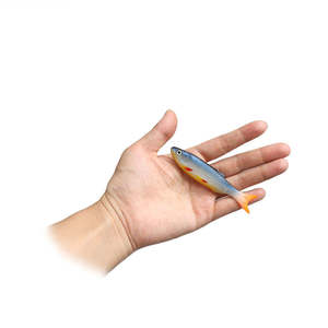 Nouveau design 3D Swing Roach Shad <span class=keywords><strong>leurre</strong></span> souple 9cm/7g artificiel PVC caoutchouc requin poisson pour la carpe brochet pêche bar Shad rivière utilisation - Product Image 3