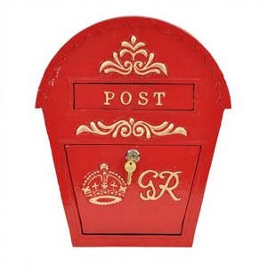 Stunning Red GR Letter <b>Box</b> Garden and Street Wall Mounted Post <b>Box</b> for Decoration and Public Use Event Decoration Supplies - Product Image 1