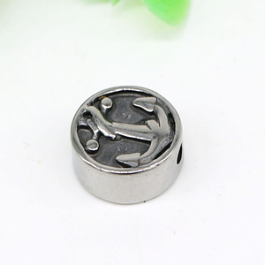yunnique Stainless Steel Anchor <b>Spacer</b> Beads Cylindrical For Bracelet Making 6mm Fine Polishing Jewelry Findings - Product Image 5