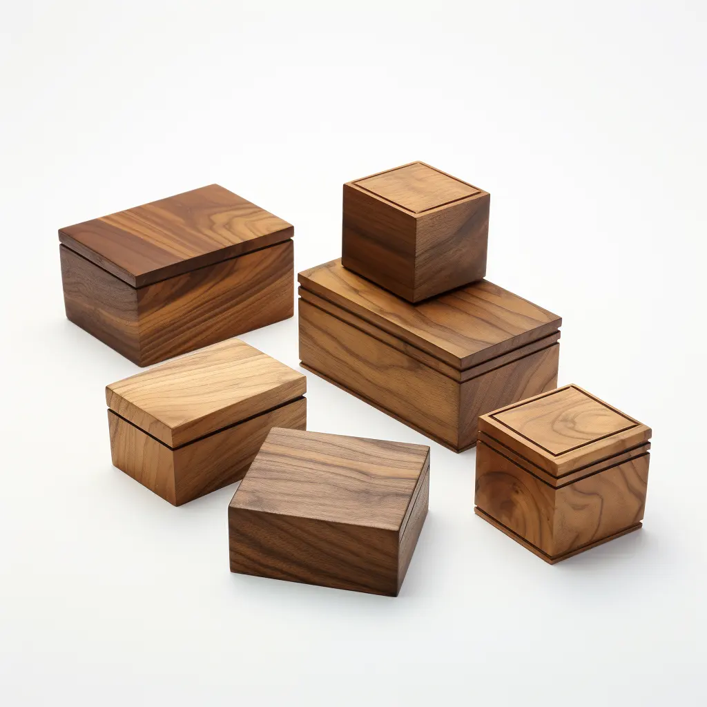 Conception de boîtes en bois sur mesure Prototype petite boîte de cadeaux boîtes à thé en bois avec logo personnalisé Signes-Usine Gravure en gros