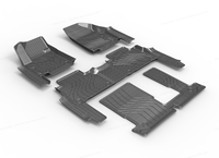 Tapis de sol de voiture de luxe en fibre de carbone 5D pour MG Roewe RX9 2025 7 places - Qualité excellente
