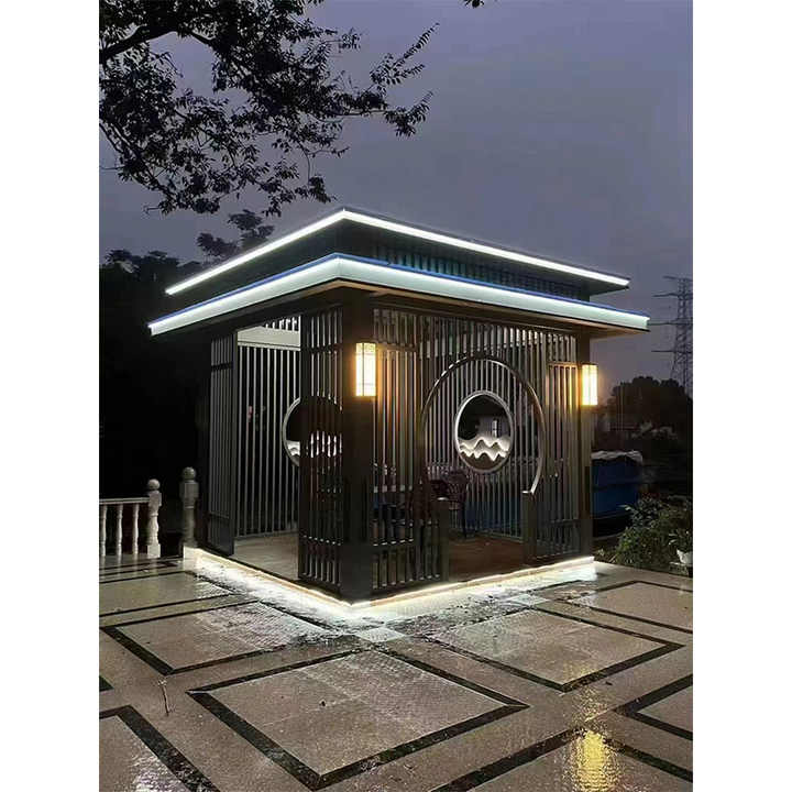 Pergola Motorised Patio Aluminum Waterproof Garden Furniture Outdoor Roof Louver Gazebo Pergola Bioclimatique