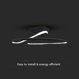 Lampadario a LED dal Design Moderno 20W 2130LM Spirale D250X130mm Nero 4000K per Casa e Ufficio IP44 SKU-6926 - Product Image 2