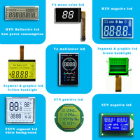 Affichage Lcd personnalisé Tn Htn Stn Va, bleu, noir, jaune, Icon avec chiffres, taille 14 segments, 16 segments, 7 niveaux