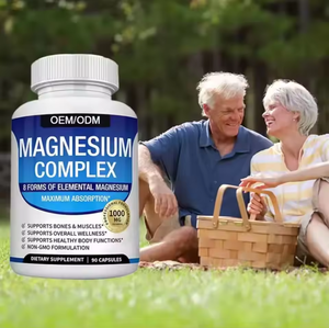 כמוסות קומפלקס מגנזיום פורמולה לספיגה גבוהה עם מגנזיום גליצינאט ציטרט מלאט <span class=keywords><strong>OEM</strong></span> - Product Image 4