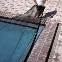 Filet de piscine rond noir Blue Ocean LL14WSWF en maille tricotée anti-feuilles et débris – Économise du temps de nettoyage – Fabriqué en Chine