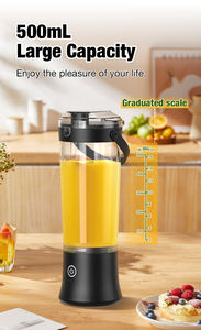 500ML Kablosuz Kişisel Blender USB-C Şarj Edilebilir Kendini Temizleyen Mini Meyve Sıkacağı Seyahat Ağızlığı Askısı 4000mAh Smoothie Paslanmaz Çelik - Product Image 6