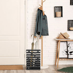 JH-Mech Freestanding <span class=keywords><strong>rettangolare</strong></span> con vassoio per l'acqua rimovibile e ganci <span class=keywords><strong>portaombrelli</strong></span> in metallo nero bagnato <span class=keywords><strong>portaombrelli</strong></span> - Product Image 5