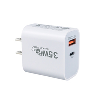 Nouveauté Chargeur mural USB C rapide 35W EU US PD 3.0 double port pour iPhone 13 14 15 Android Bloc de charge