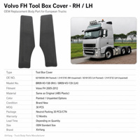 Accessoires pour camions, pièces détachées automobiles, couvercle de boîte à outils 82198598 21413743 RH LH pour Volvo FH 2005-2012, peint ou non peint, carrosserie