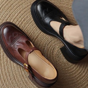 Fabbrica di alta qualità alla moda in vera pelle tondeggiante <span class=keywords><strong>Mary</strong></span> <span class=keywords><strong>Jane</strong></span> pump <span class=keywords><strong>scarpe</strong></span> con tacchi alti da donna - Product Image 3