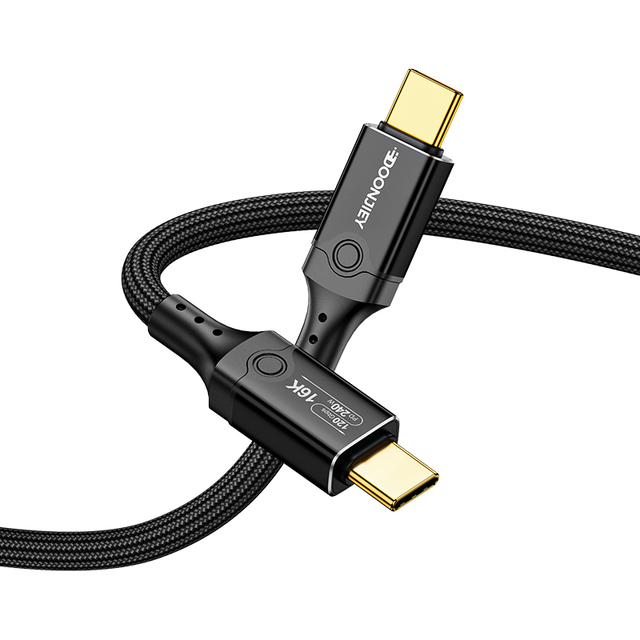 Thunderbolt 5 Cable 80Gbps Multi-16K Display Compatible Bidirectional Data 240W Fast Charging 5A USB4 Thunderbolt 4/3 Type-C