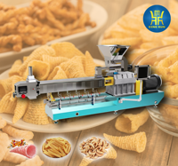 Machines extrudeuses automatiques de chips de maïs frites avec ligne de production de snacks croustillants de haute qualité