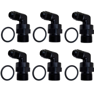 ข้อต่อแปลงท่อเหล็กคาร์บอน AN8 แบบ 90 องศา Haofa สำหรับดัดแปลงรถยนต์ - Product Image 1