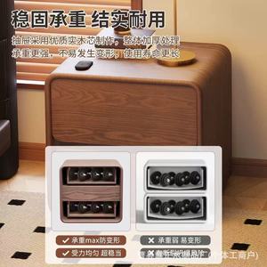 Wooden bedside table, simple drawer-style multi-functional <b>small</b> bedside storage <b>cabinet</b>, solid wood bedroom bedside storage - Product Image 3