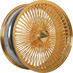Cerchi in Raggi Dorati da 15, 17, 20, 22 Pollici per Chevrolet Impala, Caprice, <span class=keywords><strong>Cadillac</strong></span> <span class=keywords><strong>DeVille</strong></span>, Buick Regal - Product Image 4