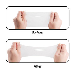 Tampons de coton multi-usages extensibles pour compresses humides - Tampons de coton faciaux à trou ouvert pour le démaquillage et l'hydratation - Product Image 4