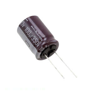 ตัวเก็บประจุแบบรูทะลุ (Through Hole) ยี่ห้อ Manufacturer Channel รุ่น CAP ALUM 100UF 20% 350V RADIAL ความจุ 100 ไมโครฟารัด UCS2V101MHD1TN - Product Image 1