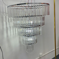 Accessoires de mariage : Lustre en cristal multicouche, pendentif en forme de glaçon, décoration suspendue en acrylique pour le plafond de la salle de mariage ou de la scène